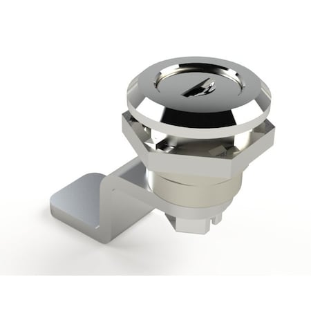 Saginaw Control & Engineering Mini Quarter Turn Keylocking Door Latch Chrome SCE-MINQK